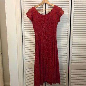 1950s Red Lace Dress